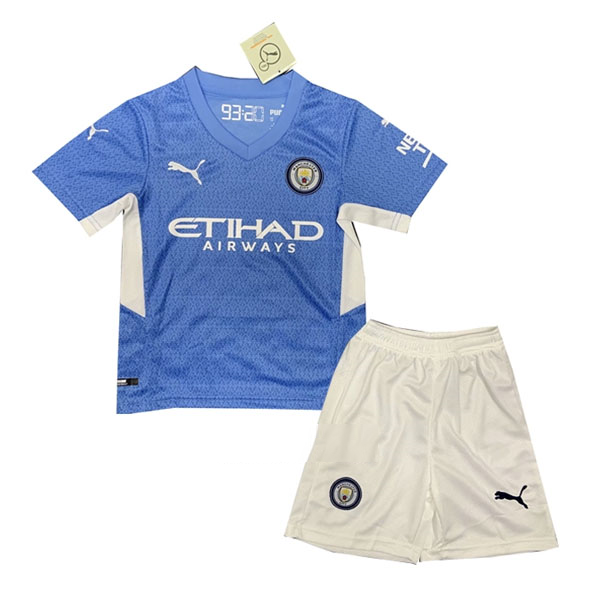 Camiseta Manchester City Replica Primera Ropa Niño 2021/22